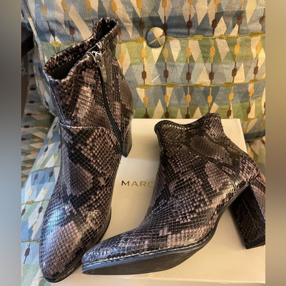 SALE!!! New Marc fisher snake heeled booties boots sz 7 - Picture 5 of 7